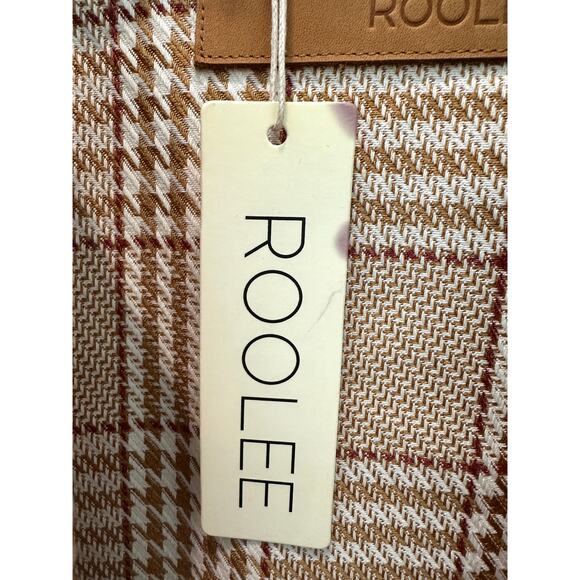 ROOLEE | Plaid Houndstooth Open Front Cropped Blazer Jacket NWT | Size Large - Picture 7 of 9